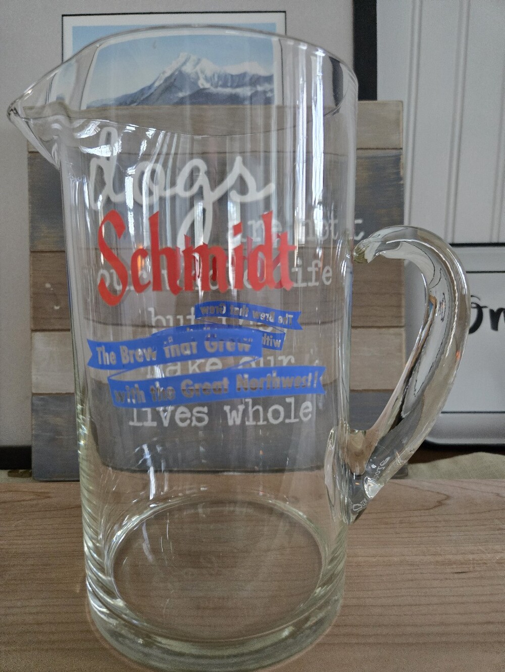 Vintage Schmidt Beer Pitcher